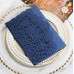 3D Wedding Invitation Card Dark-blue Laser Cut Paper